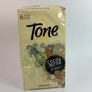 Tone Bath Bar Soap Original Cocoa Butter Vitamin E 6-Pack 4.25 oz NEW